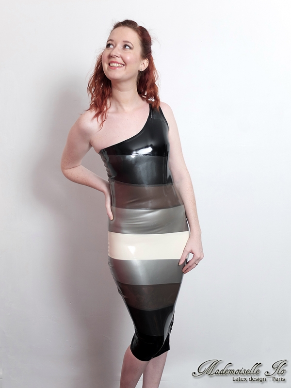 Mademoiselle Ilo - Vespa dress latex rubber paris france stylist